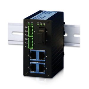 ATOP EH2305 — Switch Ethernet industriel 5 ports + fibre, boîtier métal