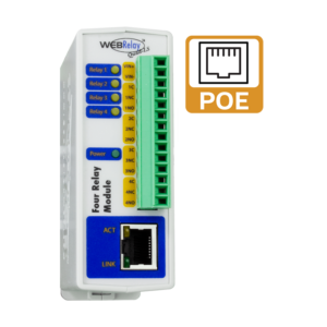 WebRelay-Quad | 4 relais IP PoE Modbus TCP rail DIN | ControlByWEB