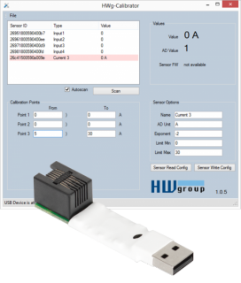 HW group 1-Wire UNI USB Calibrator - Câble de calibration capteurs