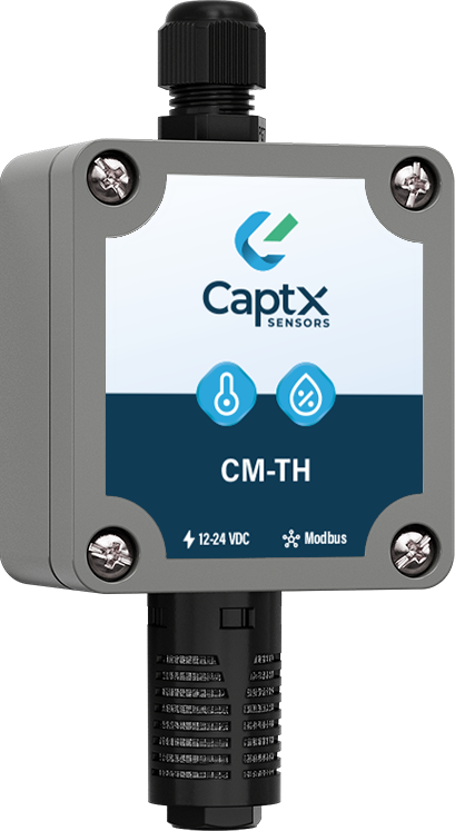CaptX-CM-TH.png CaptX Sensors CM-TH - Capteur de température et d'humidité Modbus RTU (sonde SHT40, IP67)
