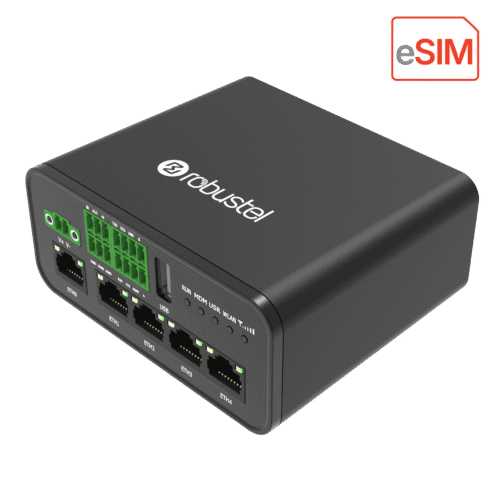 Robustel-R1520e-Global-eSIM-Router-01.png Robustel R1520e-4L Global - routeur VPN 4G LTE 5 ports eSIM