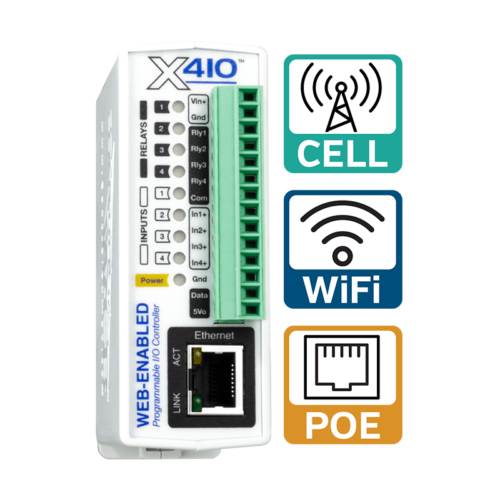 ControlByWEB X-410 - Contrôleur web 4 relais + 4 entrées