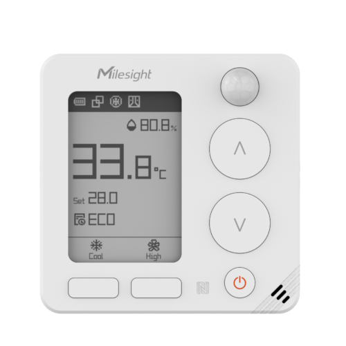 Milesight WT401 - Thermostat LoRaWAN intelligent multi-systèmes CVC avec PIR