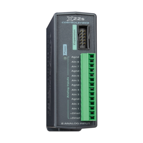 X22S-Centered-No-Icons.png ControlByWEB X-22s - Module 8 entrées analogiques multifonctions